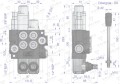 Rozdzielacz hydrauliczny 2-sekcyjny 40L (1-sekcja pływająca)  VOIMA-40589