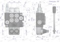 Rozdzielacz hydrauliczny 2-sekcyjny 40L (1 sekcja - z zatrzaskiem) VOIMA-40590