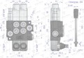 Rozdzielacz hydrauliczny 2-sekcyjny 40L (2 sekcje - pływające) VOIMA-40591