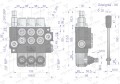 Rozdzielacz hydrauliczny 3-sekcyjny 40L (1-sekcja nurnikowa) VOIMA-40596