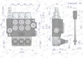 Rozdzielacz hydrauliczny 3-sekcyjny 40L (1 sekcja - z zatrzaskiem) VOIMA-40598