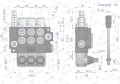 Rozdzielacz hydrauliczny 3-sekcyjny 40L z zatrzaskami VOIMA-40594