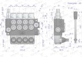 Rozdzielacz hydrauliczny 4-sekcyjny 40L VOIMA-40600