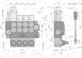 Rozdzielacz hydrauliczny 4-sekcyjny 40L (1-sekcja pływająca) VOIMA-40603