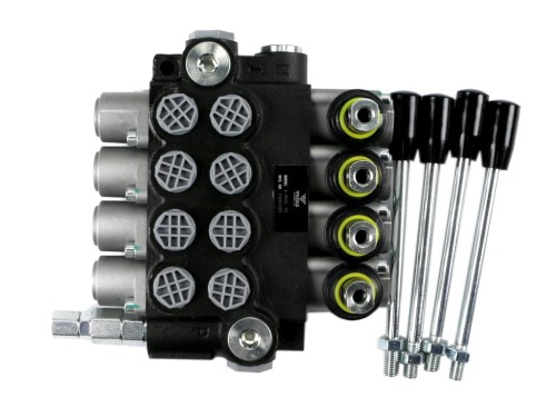 Rozdzielacz hydrauliczny 4-sekcyjny 40L (4-sekcje z zatrzaskiem) VOIMA-39712