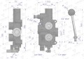 Rozdzielacz hydrauliczny 1-sekcyjny 80L do łuparek (sprężyna i zatrzask z odskokiem) VOIMA-40578