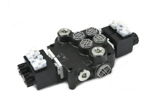 Rozdzielacz hydrauliczny 2-sekcyjny sterowany elektrycznie 12V 80L VOIMA-40983