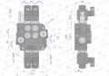 Rozdzielacz hydrauliczny 2-sekcyjny sterowany elektrycznie 12V 80L VOIMA-40985