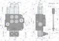 Rozdzielacz hydrauliczny 2-sekcyjny 80L (2-sekcje pływające)  VOIMA-40568