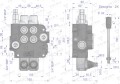 Rozdzielacz hydrauliczny 2-sekcyjny 80L z zatrzaskami VOIMA-40988