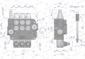 Rozdzielacz hydrauliczny 3-sekcyjny 80L z zatrzaskami VOIMA-40994