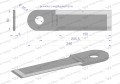 Nóż przystawki do kukurydzy napawany 240x60x6 otwót 25.4mm zastosowanie Capello WARYŃSKI-40305