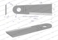 Nóż przystawki do kukurydzy napawany 232x70-51x6 otwór 25.5mm zastosowanie Capello WARYŃSKI-40283