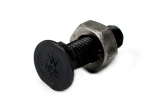 Śruba kpl. płużna dwunoskowa większy łeb M10x40 mm kl.10.9 Waryński ( sprzedawane po 25 )