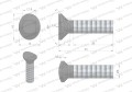 Śruba kpl. redliczkowa półokrągła M8x33 mm kl. 8.8 Waryński ( sprzedawane po 25 )-18540