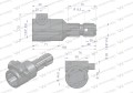 Redukcja adapter na trzpień 1 3/4" 6 wpustów na wałek 1 3/8" 6 wpustów WARYŃSKI-14000