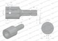 Redukcja adapter na wpust otwór wew. Q 40 mm na wałek 1 3/8 " 6 wpustów WARYŃSKI-14088