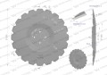 Talerz uzębiony Z-20 fi 510 mocowanie 4/98 grubość 4 mm przetłoczony stal borowa WARYŃSKI R-39714