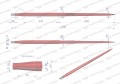 Ząb ładowacza uniwersalny czerwony prosty L- 1100 mm zastosowanie 5193-RT1 Tur WARYŃSKI W9132-1000P-35759