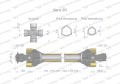 Wał przegubowo-teleskopowy 1110-1750mm 460Nm Z21 z dwóch stron CE seria 3R WARYŃSKI-28081
