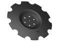 Talerz uzębiony Z-10 fi 510 mocowanie 6/120 grubość 3.5 mm przetłoczony stal borowa WARYŃSKI R-36214