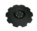 Talerz uzębiony Z-10 fi 560 mocowanie 6/120 grubość 4 mm przetłoczony stal borowa WARYŃSKI R-36221