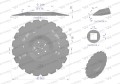 Talerz uzębiony Z-20 fi 560 mocowanie 5/116 przetłoczony grubość 4 mm stal borowa WARYŃSKI R zastosowanie AU/383-560/5-36386