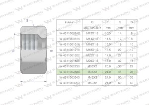 Nakrętka hydrauliczna metryczna (M28L) M36x2 28L Waryński ( sprzedawane po 5 )