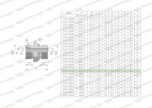 Przyłączka hydrauliczna BB (XGE) M26x1.5 18L x 3/4" BSP ED Waryński ( sprzedawane po 2 )