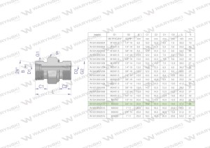 Przyłączka hydrauliczna (odmiana ciężka XGE) BB M30x2 20S x 3/4" BSP ED Waryński ( sprzedawane po 2 )