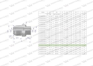 Przyłączka hydrauliczna BB 7/8"UNF (JIC) x M18x1.5 (XGE) Waryński ( sprzedawane po 2 )