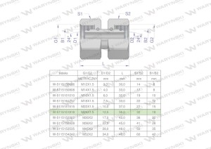 Złączka hydrauliczna metryczna AA M26x1.5 18L Waryński
