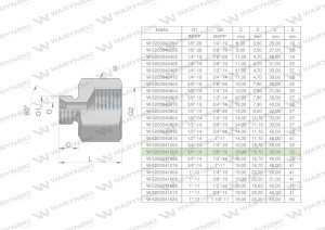 Tulejka różnicowa hydrauliczna calowa AB 3/4"GZ x 3/8"GW BSP Waryński ( sprzedawane po 2 )