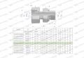 Przyłączka hydrauliczna AB (EVGE) M22x1.5 15L x 1/2" BSP ED Waryński ( sprzedawane po 2 )-25150