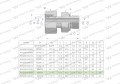 Przyłączka hydrauliczna AB (EVGE) M36x2 28L x 1" BSP ED Waryński-25168