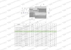Tulejka różnicowa hydrauliczna AB M14x1.5 08L GZ x 3/8" BSP GW Waryński ( sprzedawane po 2 )