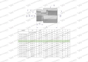 Tulejka różnicowa hydrauliczna AB M16x1.5 10L GZ x 1/4" BSP GW Waryński ( sprzedawane po 2 )