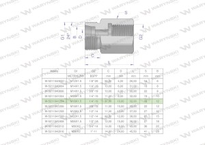 Tulejka różnicowa hydrauliczna AB M18x1.5 12L GZ x 1/4" BSP Waryński ( sprzedawane po 2 )