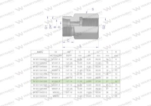 Tulejka różnicowa hydrauliczna AB M18x1.5 12L GZ x 1/2" BSP Waryński ( sprzedawane po 2 )