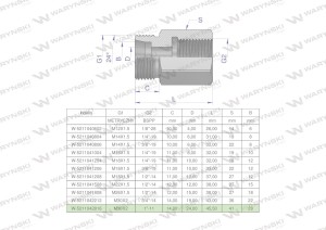 Tulejka różnicowa hydrauliczna AB M36x2 28L GZ x 1" BSP GW Waryński