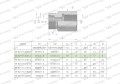 Tulejka różnicowa hydrauliczna metryczna AB M14x1.5 08L GZ x M12x1.5 GW Waryński ( sprzedawane po 2 )-25571