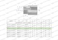 Tulejka różnicowa hydrauliczna metryczna AB M16x1.5 10L GZ x M14x1.5 GW Waryński ( sprzedawane po 2 )-25576