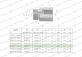 Tulejka różnicowa hydrauliczna metryczna AB M22x1.5 15L GZ x M18x1.5 GW Waryński ( sprzedawane po 2 )-25586