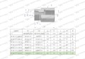Tulejka różnicowa hydrauliczna metryczna AB 30x2 22L GZ x M26x1.5 GW Waryński-25596