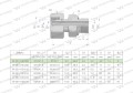 Przyłączka hydrauliczna metryczna AB (EVGE) M12x1.5 06L x M10x1 ED Waryński ( sprzedawane po 2 )-25091