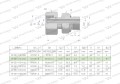 Przyłączka hydrauliczna metryczna AB (EVGE) M14x1.5 08L x M12x1.5 ED Waryński ( sprzedawane po 2 )-25096