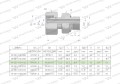 Przyłączka hydrauliczna metryczna AB (EVGE) M16x1.5 10L x M14x1.5 ED Waryński ( sprzedawane po 2 )-25102