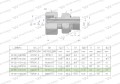 Przyłączka hydrauliczna metryczna AB (EVGE) M22x1.5 15L x M18x1.5 ED Waryński ( sprzedawane po 2 )-25114