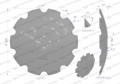 Talerz uzębiony Z-10 fi 560 mocowanie 4/98 grubość 4.5 stal borowa WARYŃSKI R-39720