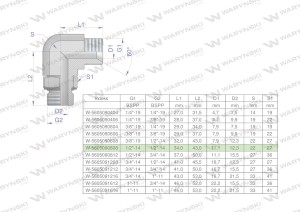 Kolanko hydrauliczne nastawne calowe BB 1/2" x 1/2" BSP z regulacją Waryński